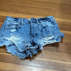 RSQ Blue Distressed Jean Shorts